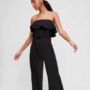 Babaton by Aritzia Black Flutter Jumpsuit – Size 8
